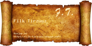 Filk Tirzusz névjegykártya